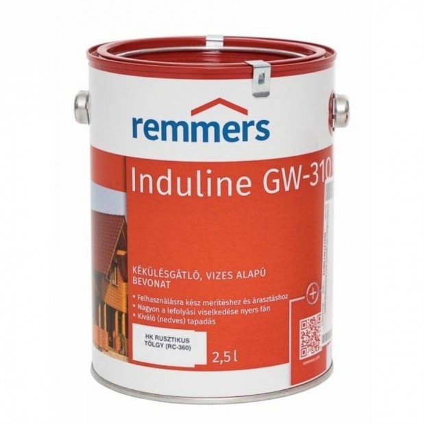Remmers Induline GW310 vizesbázisú vékonylazúr 0,75L antracit