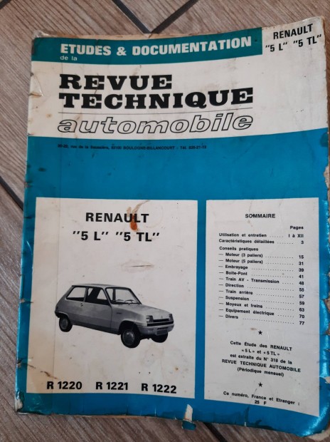 Renault 5 szerelsi tmutat elad 