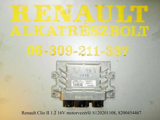 Renault Clio II 1.2 16V motorvezrl S120201108, 8200454467