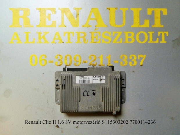 Renault Clio II 1.6 8V motorvezrl S115303202 7700114236