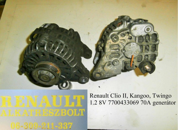 Renault Clio II, Kangoo, Twingo 1.2 8V 7700433069 70A genertor