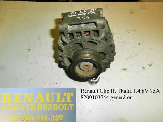 Renault Clio II, Thalia 1.4 8V 75 A 8200103744 genertor