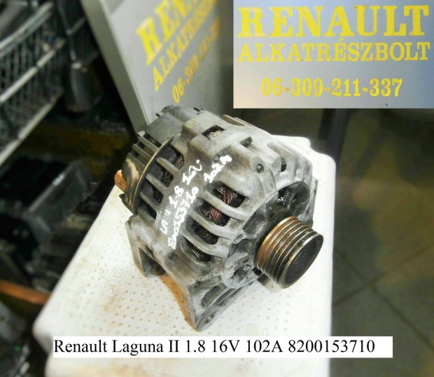 Renault Laguna II 1.8 16V 102A 8200153710 genertor