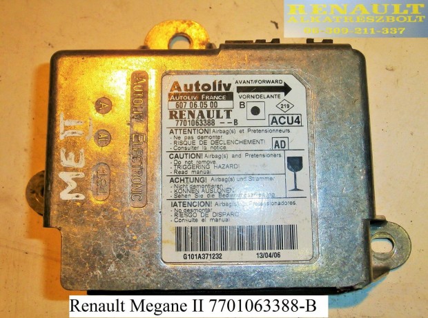 Renault Megane II. lgzsk indt 7701063388-B