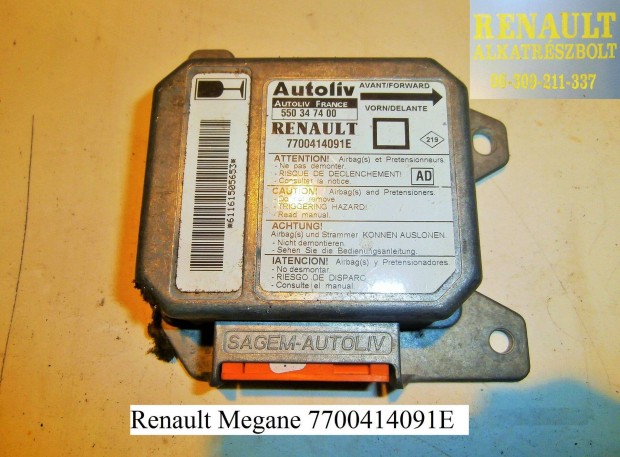 Renault Megane I. lgzsk indt 7700414091E