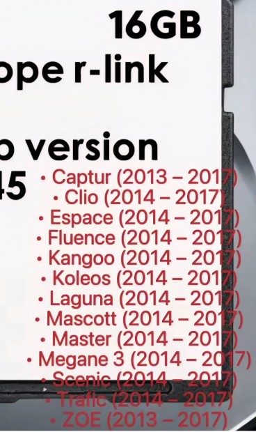 Renault R- link SD card 11.05  2023 t�rk�p