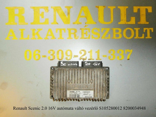 Renault Scenic 2.0 16V autmata vlt vezrl S105280012 8200034948