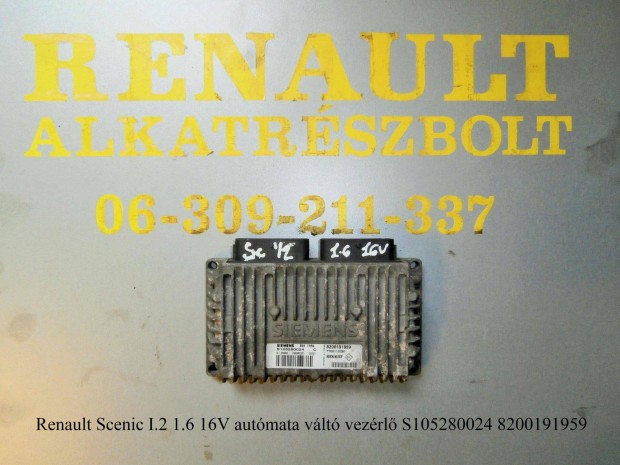 Renault Scenic I/2 1.6 16V autmata vlt vezrl S105280024 820019195