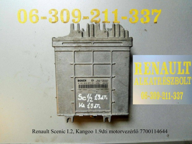 Renault Scenic I/2, Kangoo 1.9dti motorvezrl 7700114644