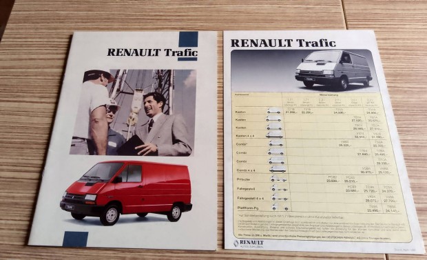 Renault Trafic (1992) hibtlan prospektus, katalgus.