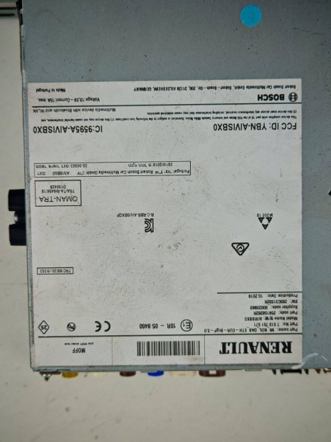 Renault Zoe multim�dia vez�rl�egys�g (haszn�lt) 259158262R