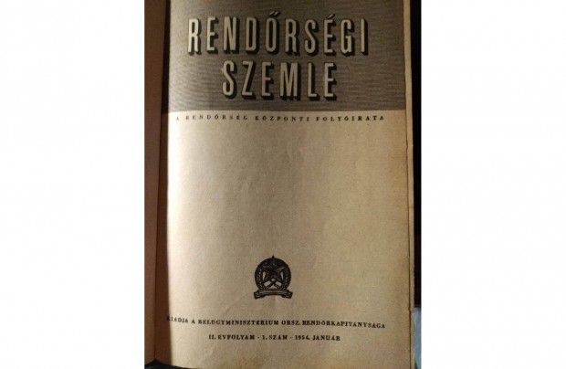 Rendrsgi szemle 1954 1-12 ktve