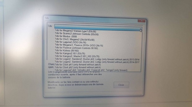 Renolink 1.99 programozó, renault dacia