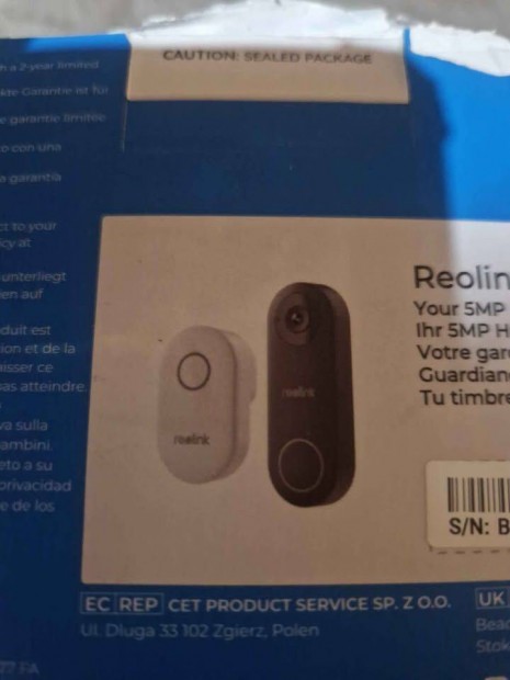 Reolink okos kapucseng 5MP, WiFi, IP65