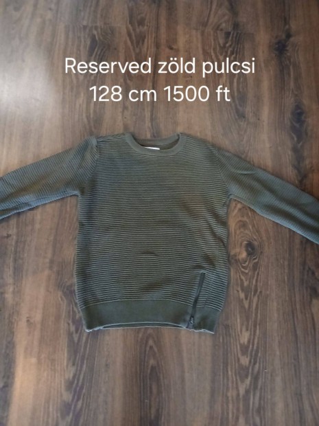 Reserved zld pulcsi 128 cm