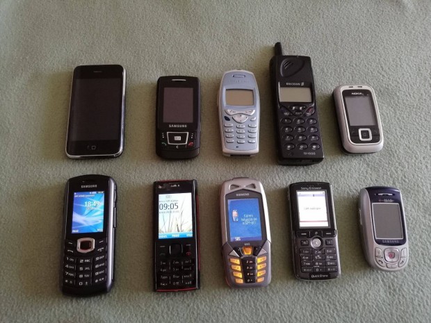 Retro 10db-os mobilpakk: Nokia-Sony Ericsson-Iphone-Samsung-Siemens