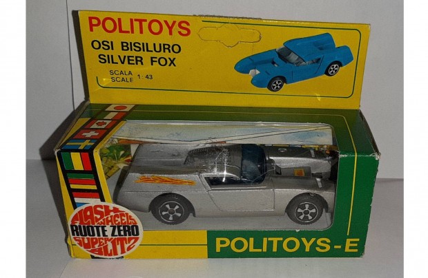 Retro 60 vek Politoys OSI Bisiluro Silver Fox aut kocsi jrm