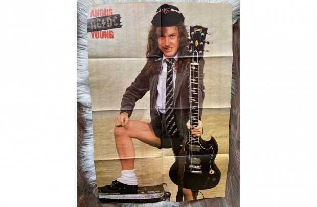 Retro AC/DC Angus Young óriás poszter a 90-es évekből 80x55 cm