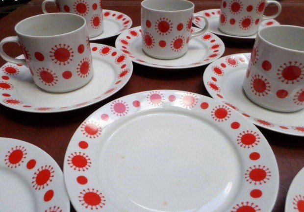 Retro Alfldi porceln tnyr bgre kszlet