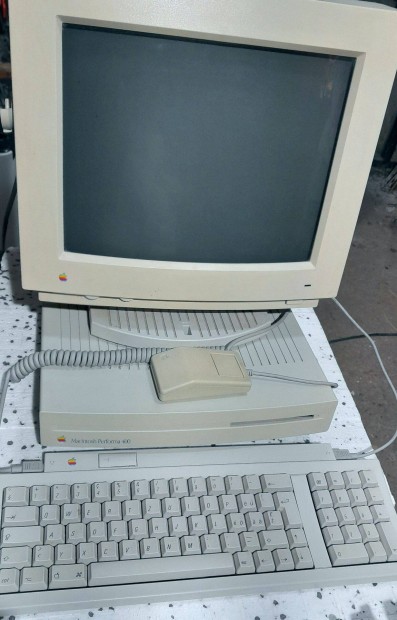 Retr Apple Macintosh performa 400 komplett szett 1992-bl