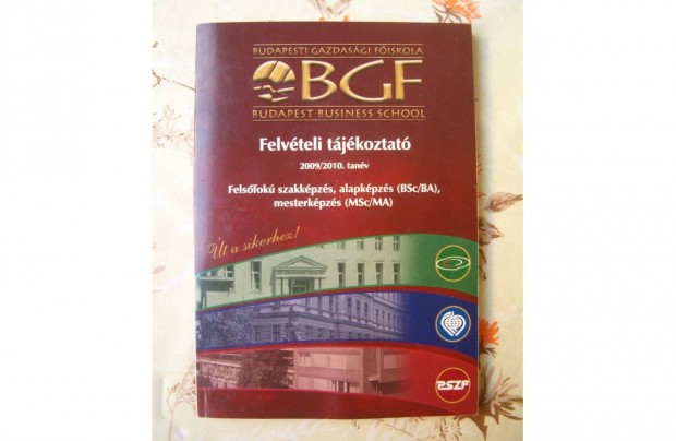 Retr BGF felvteli tjkoztat, 2009