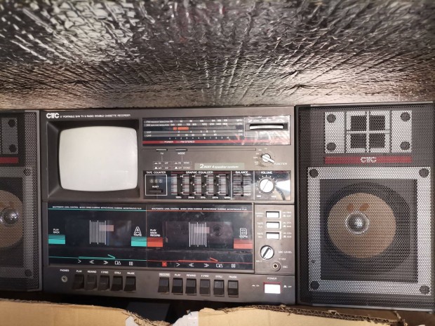 Retro Boombox tv, magn, rdi