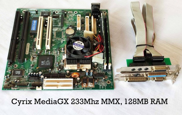 Retro Cyrix Mediagx 233Mhz processzor, ALD Technology NPC6836 alaplap