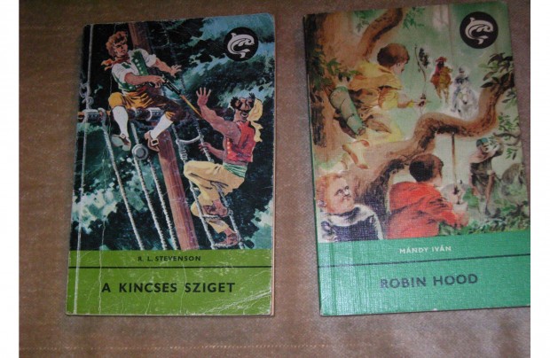 Retr Delfin knyv 2 db 1980-bl, Robin Hood, A kincses sziget