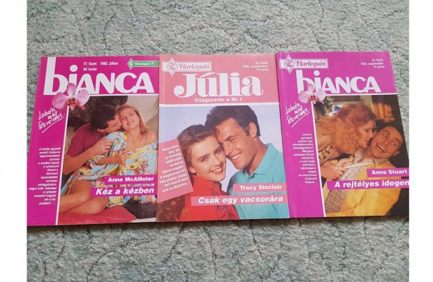Retró Júlia Bianca 3 db-os romantikus füzetcsomag