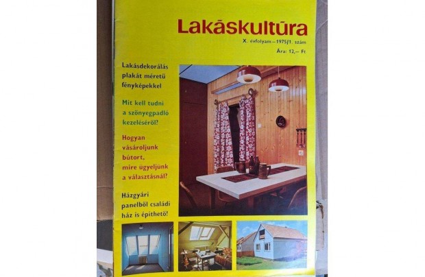 Retró Lakáskultúra magazinok 70-es, 80-as évekből eladók