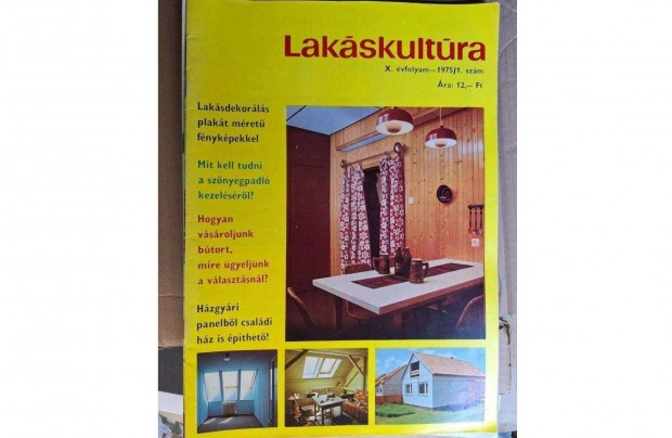 Retró Lakáskultúra magazinok 70-es, 80-as évekből eladók jó állapotban