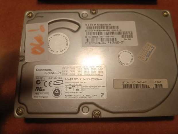 Retro Pc merevlemez HDD Quantum Fireball lct 