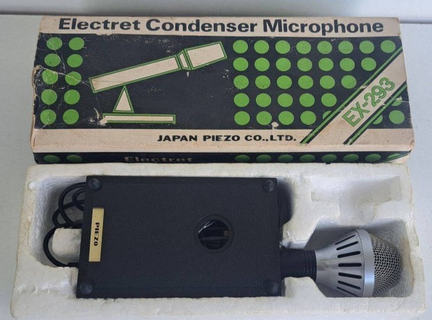 Retro Piezo EX - 293 mikrofon dobozban + szmla.1978