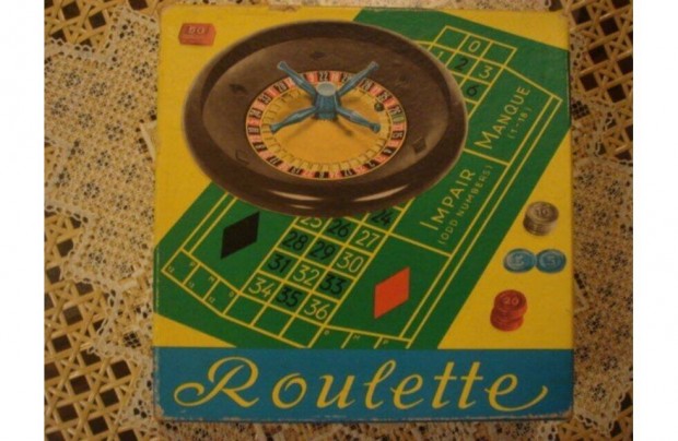 Retro Roulette trsasjtk hinytalan, megkmlt llapotban