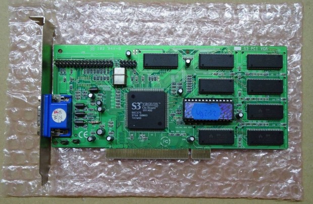 Retro S3 Virge/DX videokrtya PCI csatols