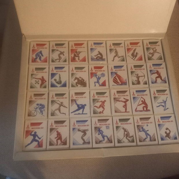 Retro Szovjet gyufakészlet (olimpiai játékok 1980 )