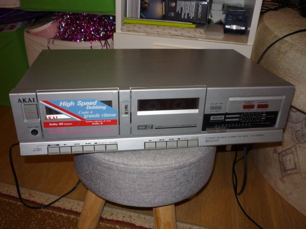 Retro Videoton Akai HX-A301W 2 kazetts Hi-Fi magn Deck