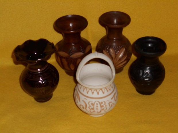 Retro: korondi váza. Józsa János jelzett. 11 - 13 cm