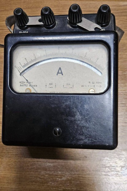 Retro, muzeális Ampermérő, magyar gyártmányú, 20A-ig jó