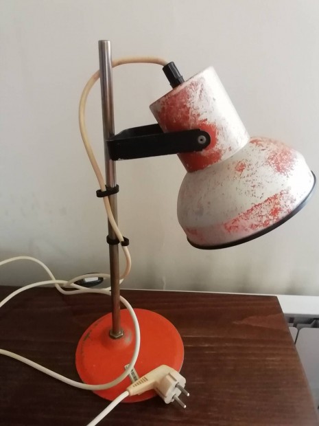 Retró, nagyon régi asztalilámpa, forgatható asztali lámpa