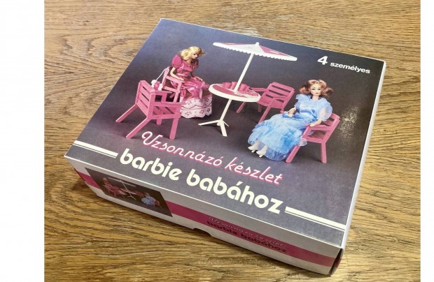 Retró ajándék ötlet! Vadonatúj Uzsonnázó készlet Barbie babához