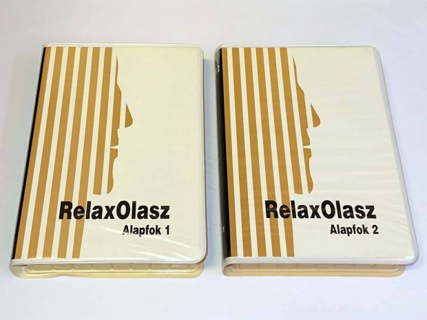 Retro audio kazetta 12 db Relax Olasz alapfok 1-2 audiokazetta