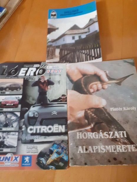 Retro autós, horgász, és kresz könyvek 7db