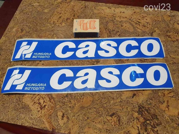Retro autós casco matrica Hungária biztosító szocreál kádár levonó