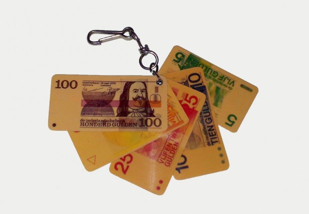 Retro bankjegy kulcstart - holland forint gulden pnz