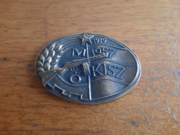 Retro bronz munk�s�r-kisz plakett 1919-1957