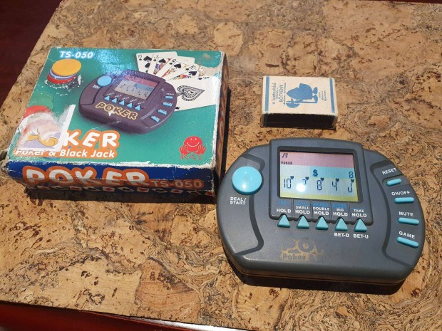 Retro casino poker és black jack nyerőgép kvarcjáték szép állapotban