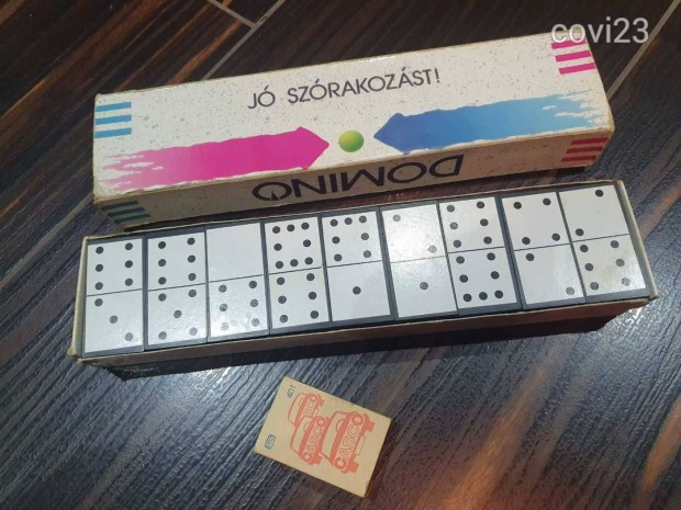 Retro dominó társasjáték hiánytalan szocreál kádár triál politechnika