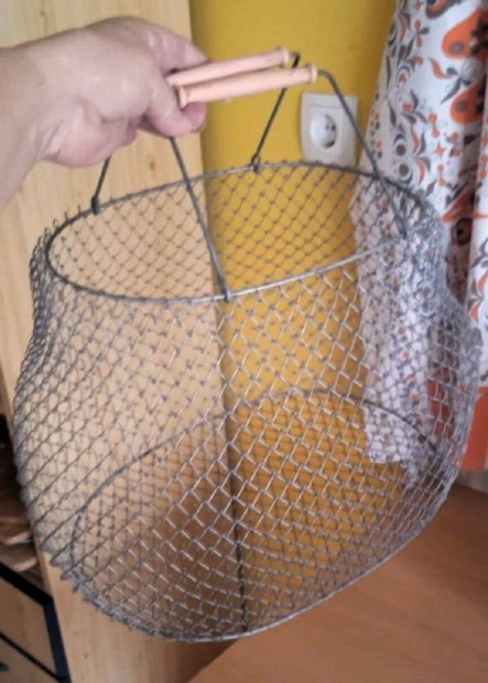 Retro drótfonat kosár/ táska hibátlan állapotban