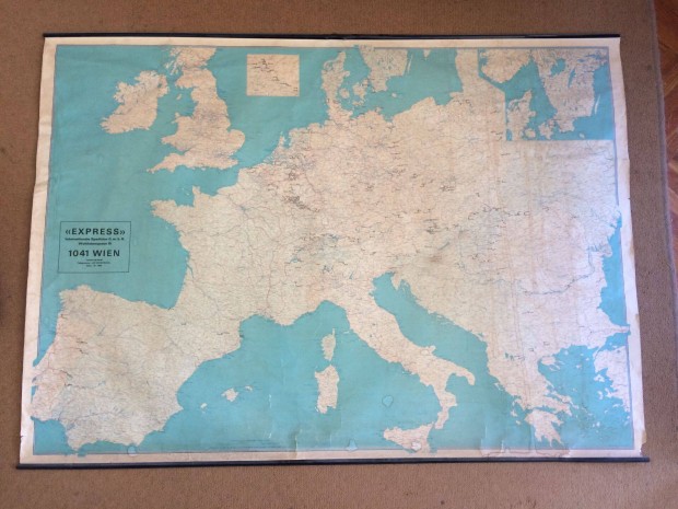 Retro fali EU térkép 1980